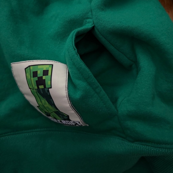 Minecraft Creeper Character Kids Full-Zip Hoodie (L) - Picture 15 of 16